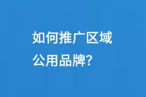 如何推广区域公用品牌