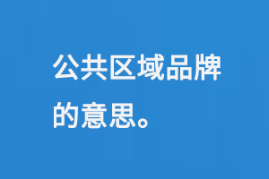 公共区域品牌的意思